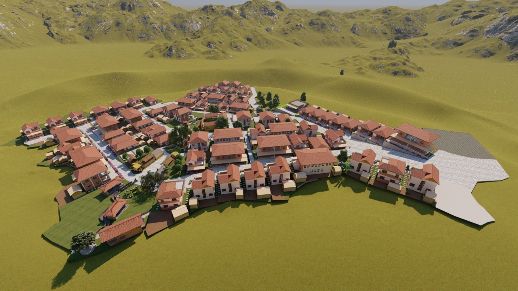 Fashmi settlement planning, public realm in Fashmi, Dolakha